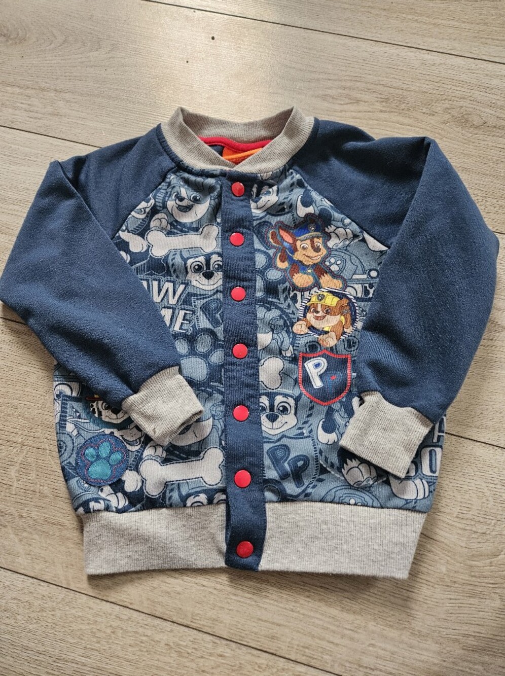 Paw Patrol Fleece Snap Front Jacket Sweatshirt Boys Size 4T Blue 🐾